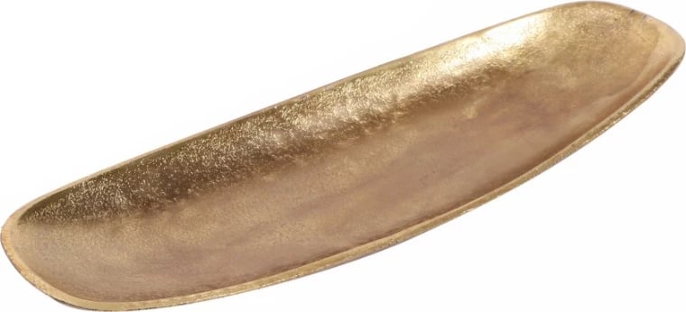 Tabaka dekorative, alumin, ngjyrë ari, 43x13x5 cm