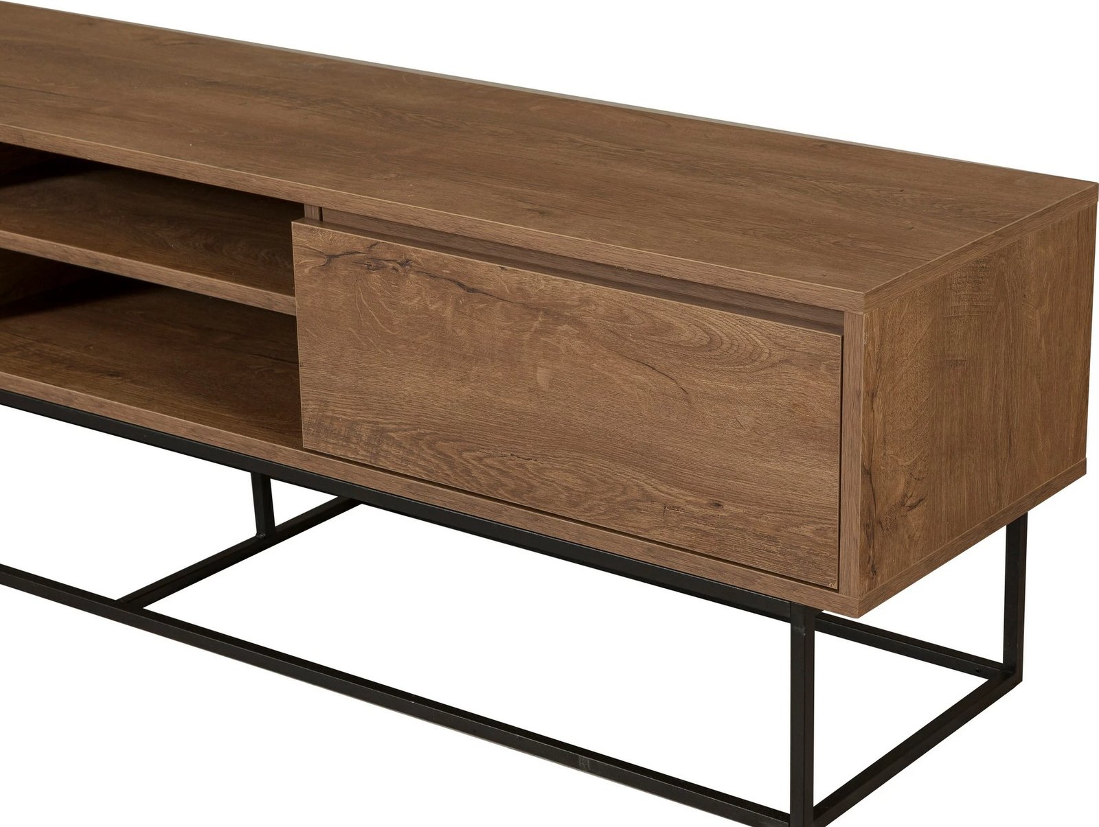 Set mobiljesh për dhomë dite, Skye Decor, Laxus Takım 6, ngjyrë arrë dhe e zezë