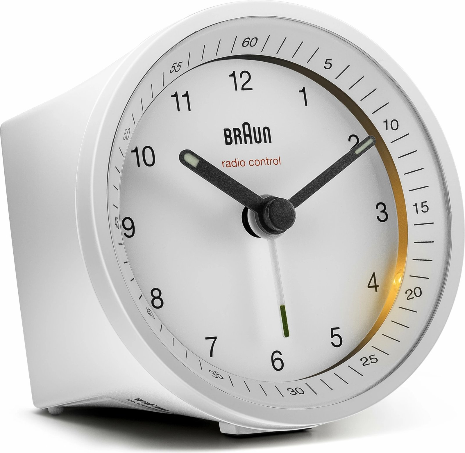 Alarm Braun BC07W-DCF, analog, radio kontroll, bardhë