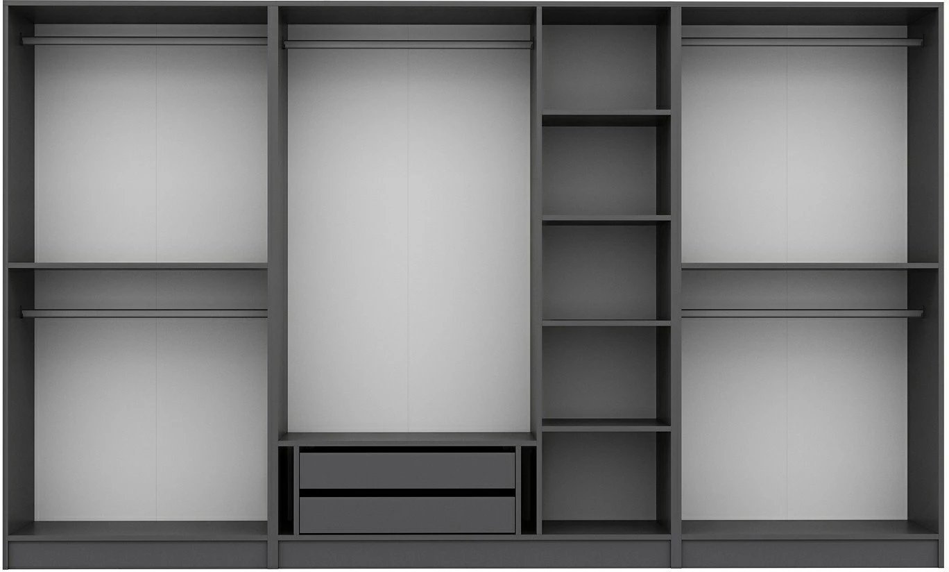Dollap i madh për dhomë gjumi, ngjyrë antracit, Skye Decor, Kale Plus - 7778
