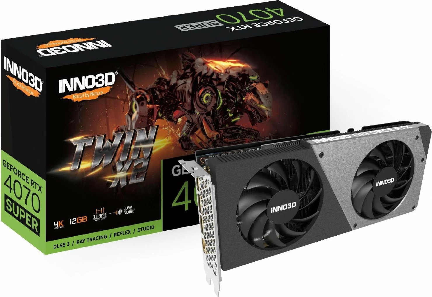 Kartë Grafike Inno3D GeForce RTX 4070 SUPER Twin X2 12GB GDDR6X DLSS 3