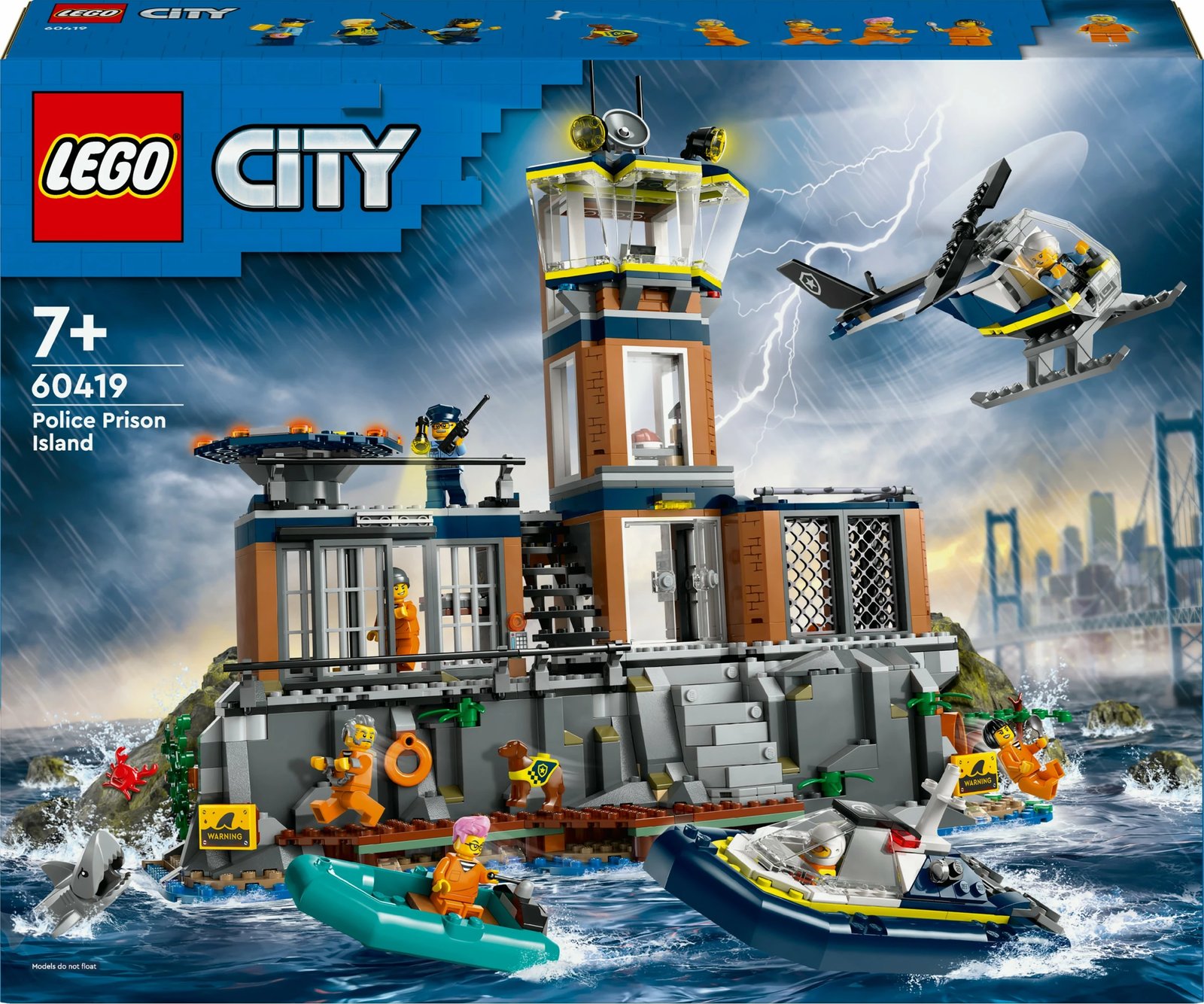 Set ndërtimi LEGO Police Prison Island 60419, 980 pjesë, shumëngjyrësh