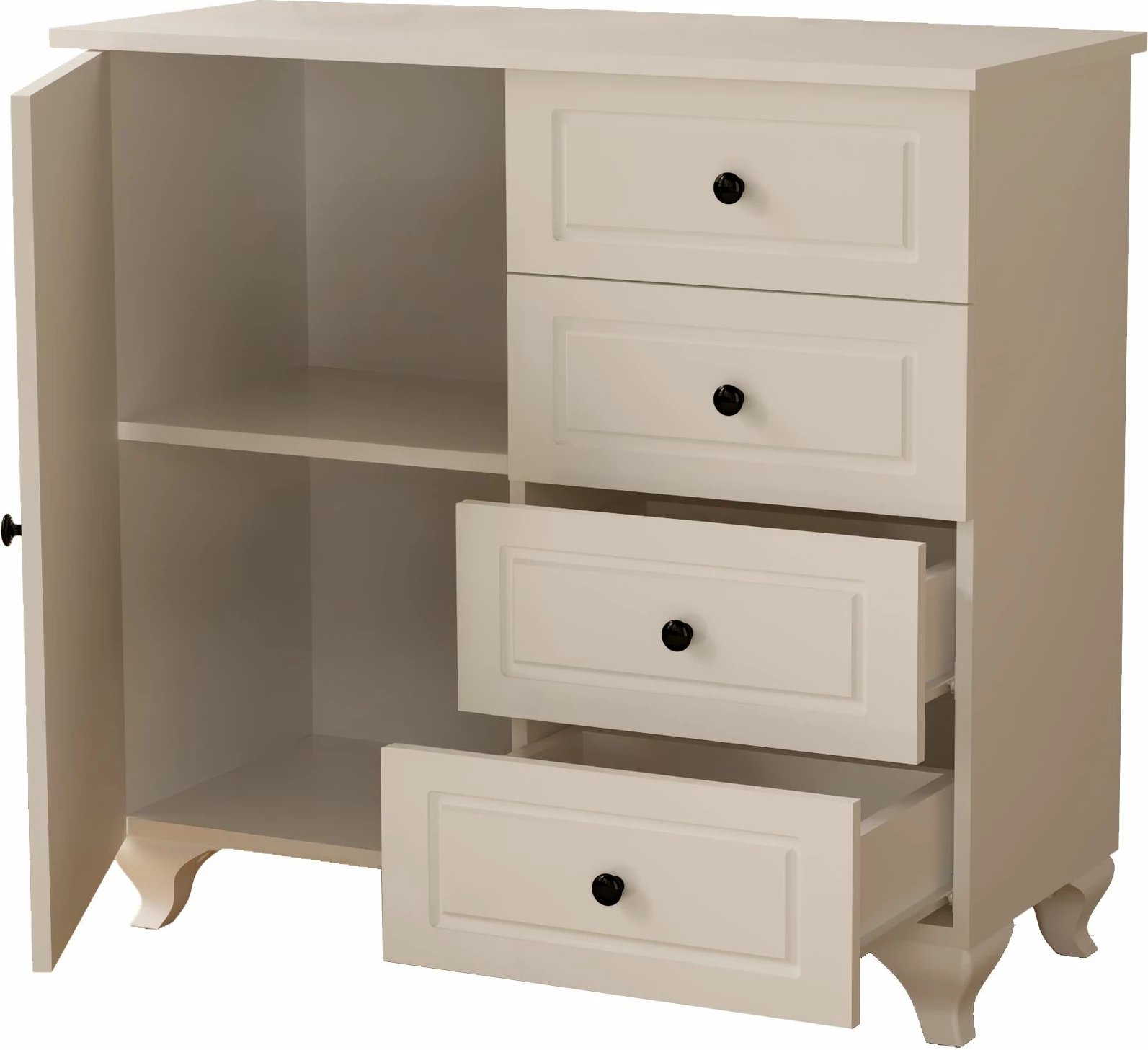 Komodë Skye Decor, ngjyrë e bardhë mat, Rb-044-01