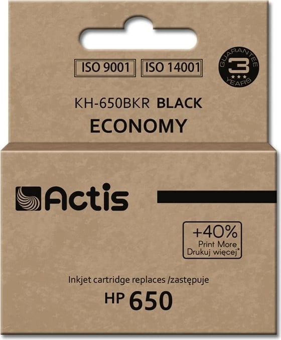 Ngjyrë zëvendësuese Actis KH-605BKR për printer HP, e zezë 
