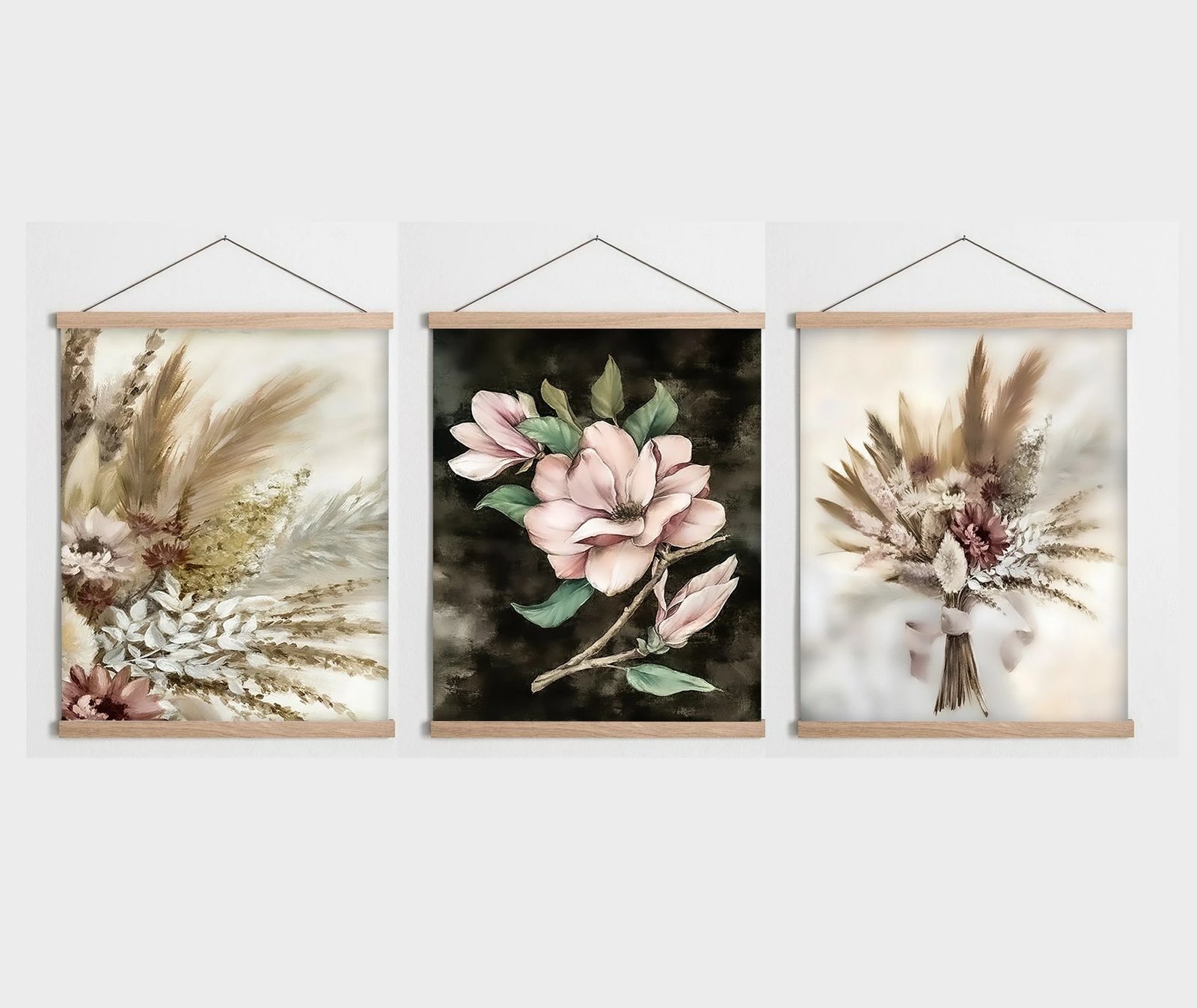 Pikturë dekorative me kornizë, 3 copë, Wallity, SRG10