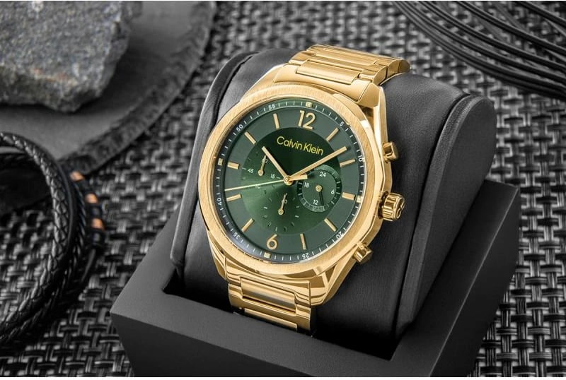 Orë dore për meshkuj Calvin Klein, ari