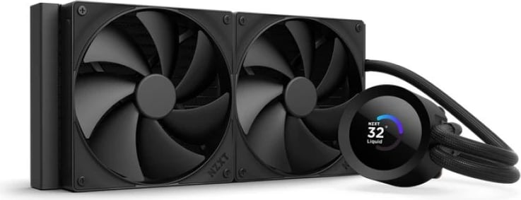 Ftohës me lëng CPU, NZXT Kraken Plus 280 RL-KN280-B2, radiator 280mm, 2x140mm 1800rpm, AMD AM4, i zi