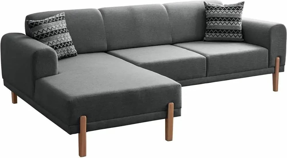 Kënd-sofë krevati Atelier del Sofa, mocha relax majtas, anthracite