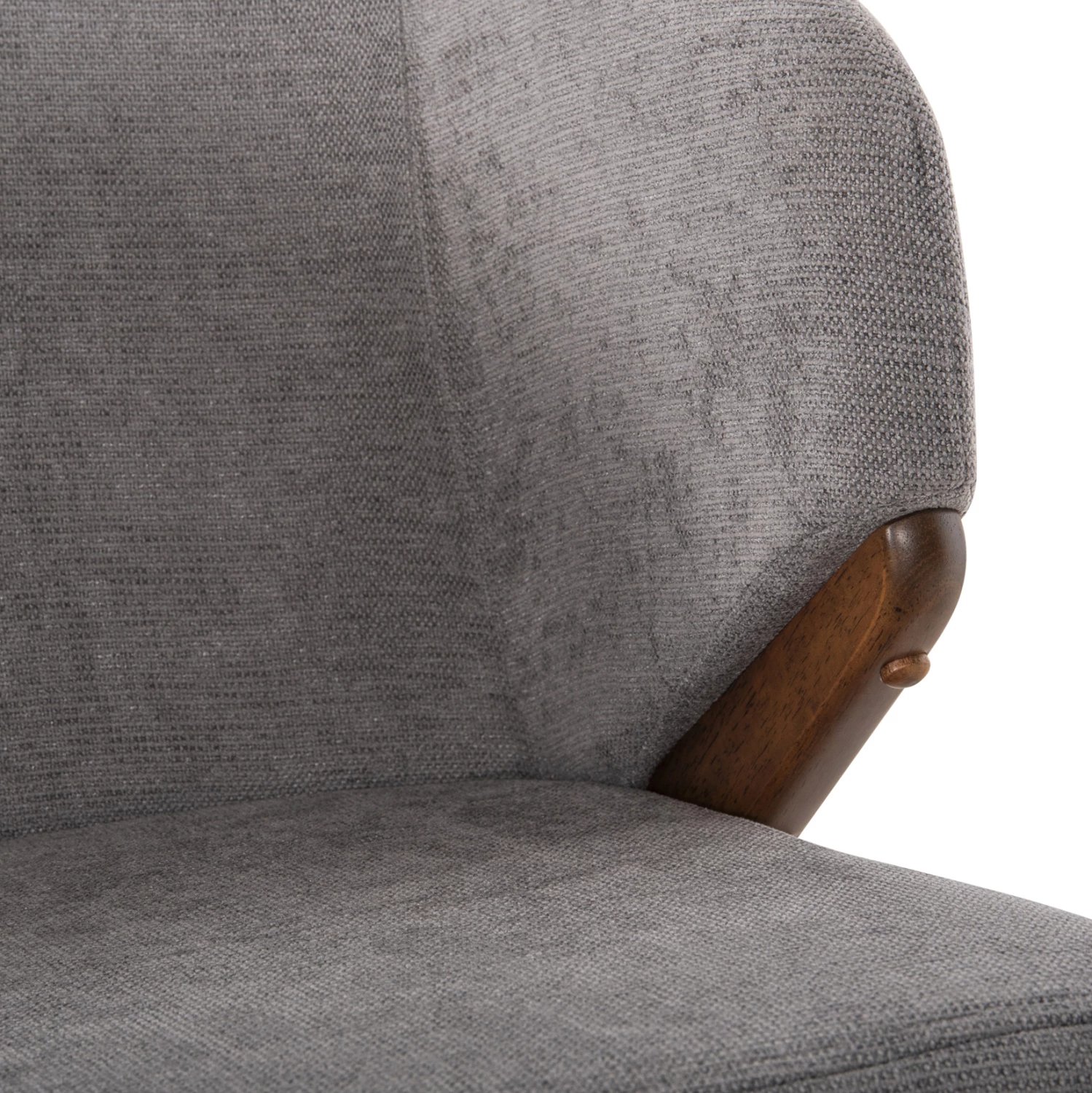 Karrige ngrënieje RADDER FH9749 dru gome ngjyrë arre-gri pëlhurë 50x53x77H cm., set prej 2 copë