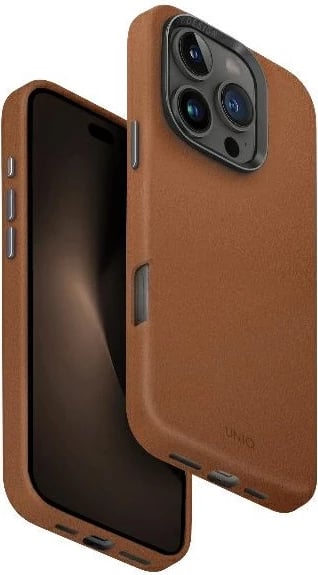 Mbështjellës UNIQ Lyden MagClick për iPhone 16 Pro, kafe