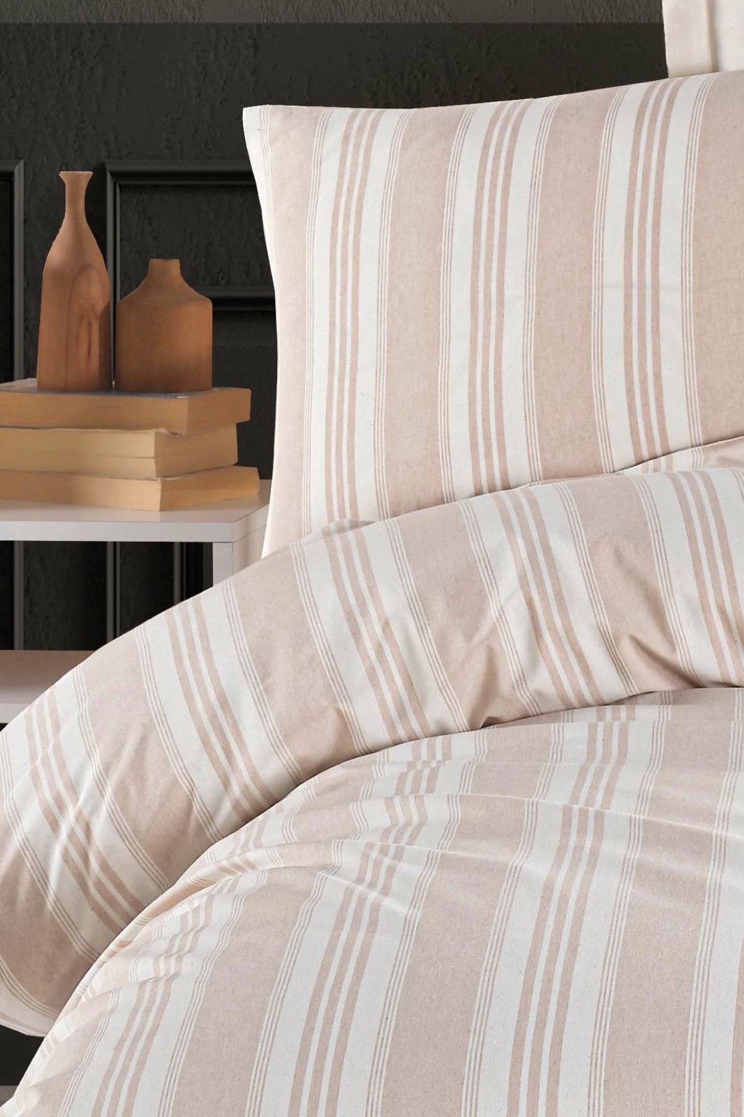 Set mbulesë për jorgan king size, L'essentiel, Soft Line, bezhë