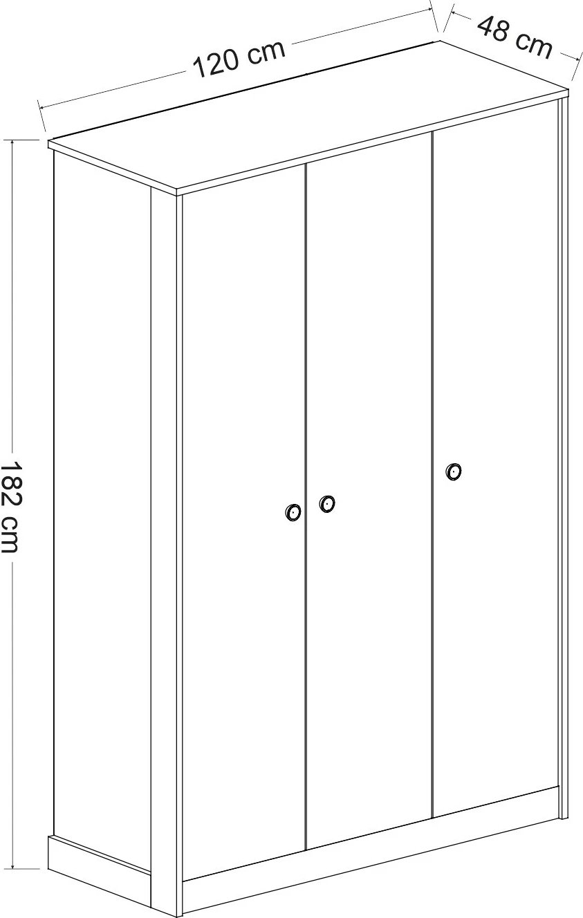 Dollap për dhomë gjumi, ngjyrë e bardhë, Skye Decor, Life