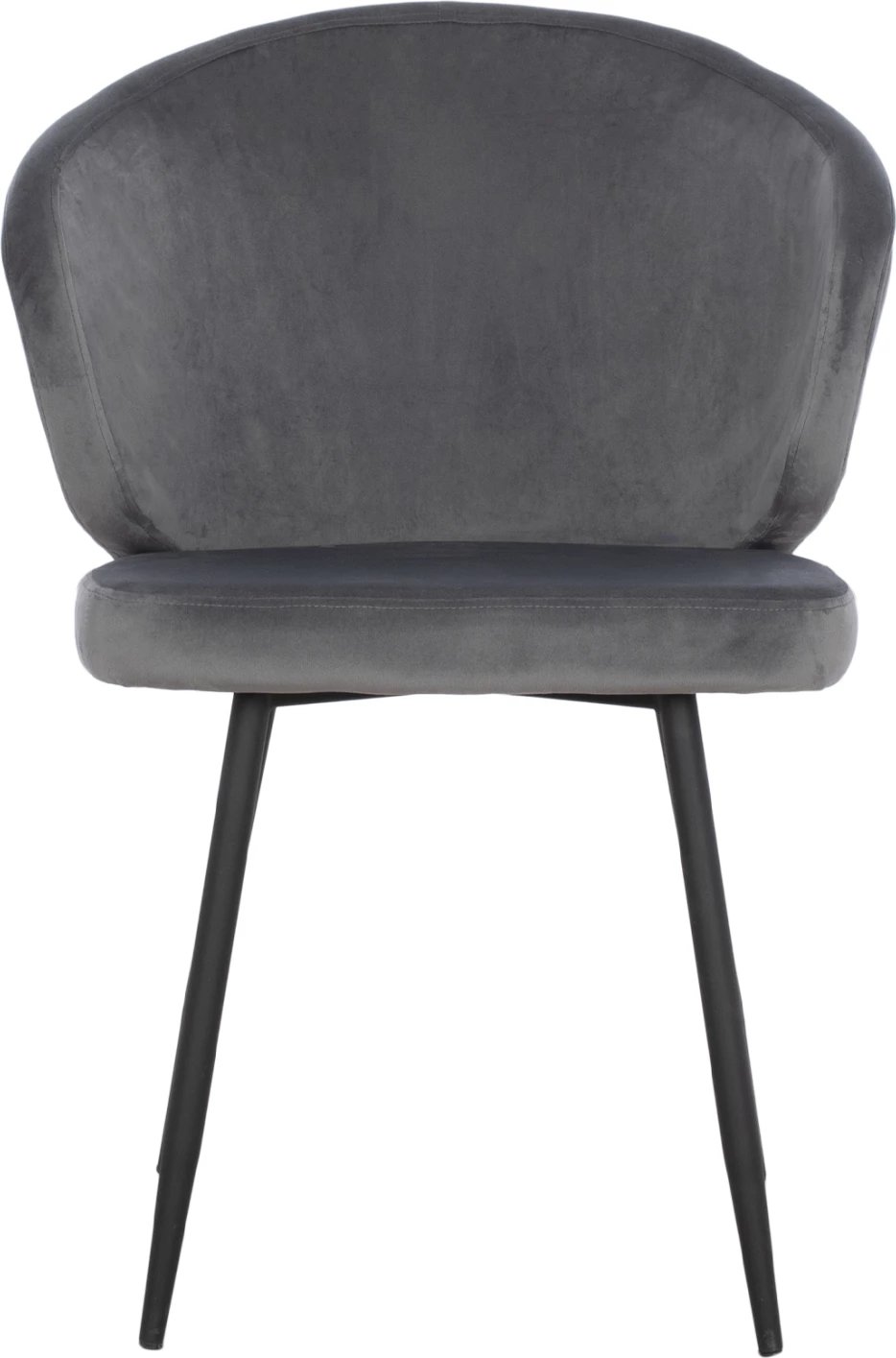 Karrige JIYA me kadife gri & skelet metalik të zi FH8728.01 60x60x85 cm, set prej 2 copë