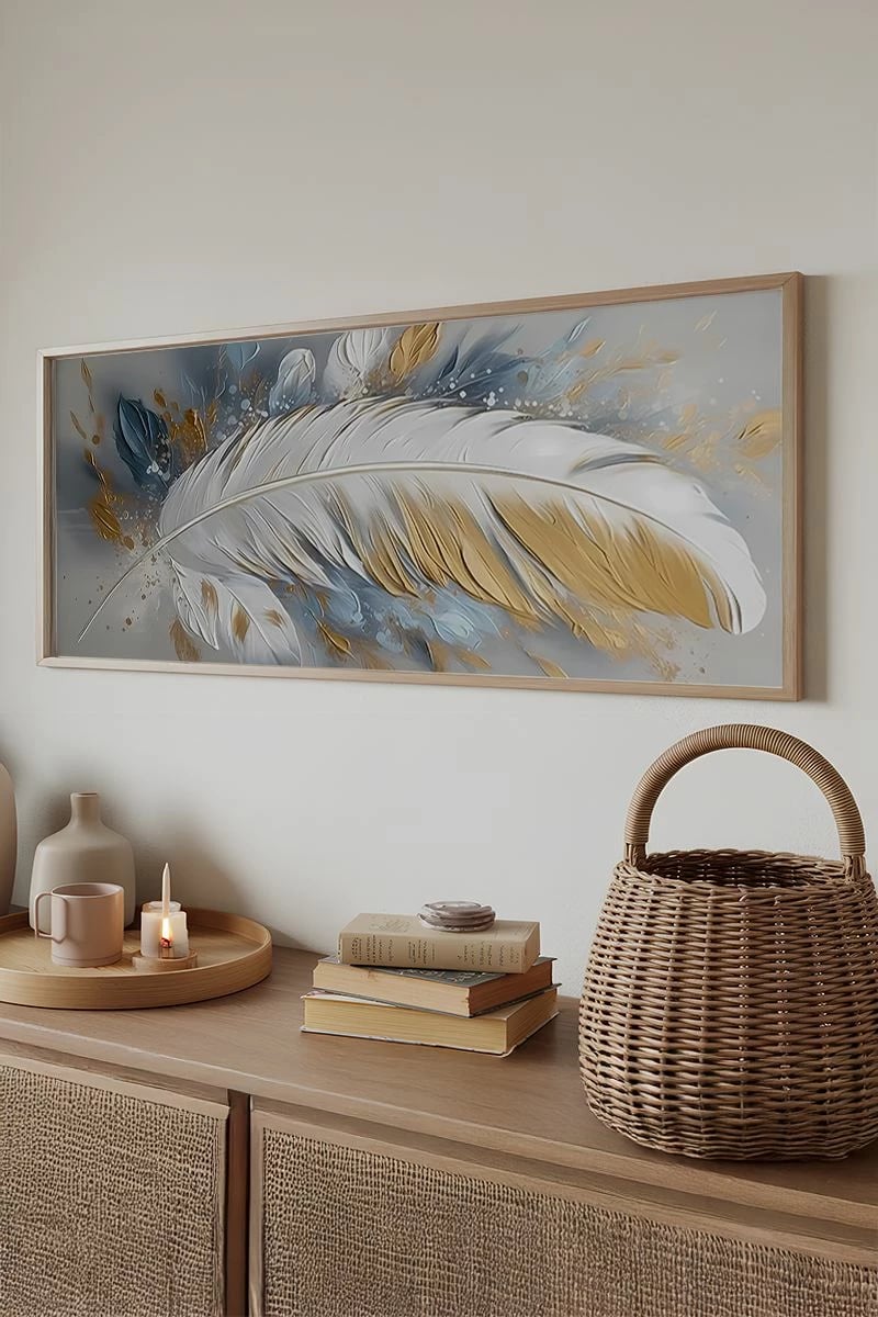 Pikturë dekorative me kornizë, Wallity, Artsmdfyty29-3370, shumëngjyrëshe, 33x70cm