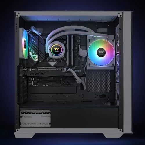 Ftohës me lëng Thermaltake TH120 V2 ARGB Snow, 120mm, ARGB, i bardhë