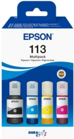 Bojë printeri, Epson, 113 EcoTank C13T06B640, multipack 4-ngjyra, pigment, e zezë/cyan/e verdhë/magenta