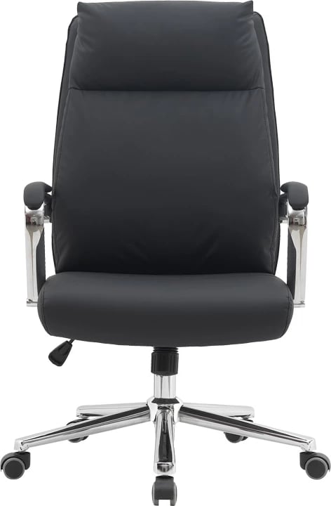 Karrige menaxheri për zyre, lëkurë artificiale e zezë, Siquel