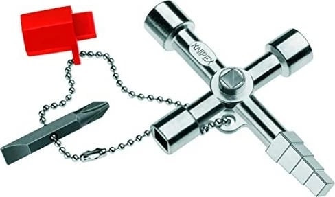 Çelës KNIPEX 00 11 04 për kabinete kontrolli, Inoks