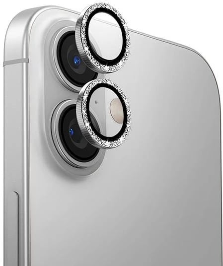 Mbështjellës alumini për lente kamerë UNIQ Optix për iPhone 16 / 16 Plus, White Shimmer