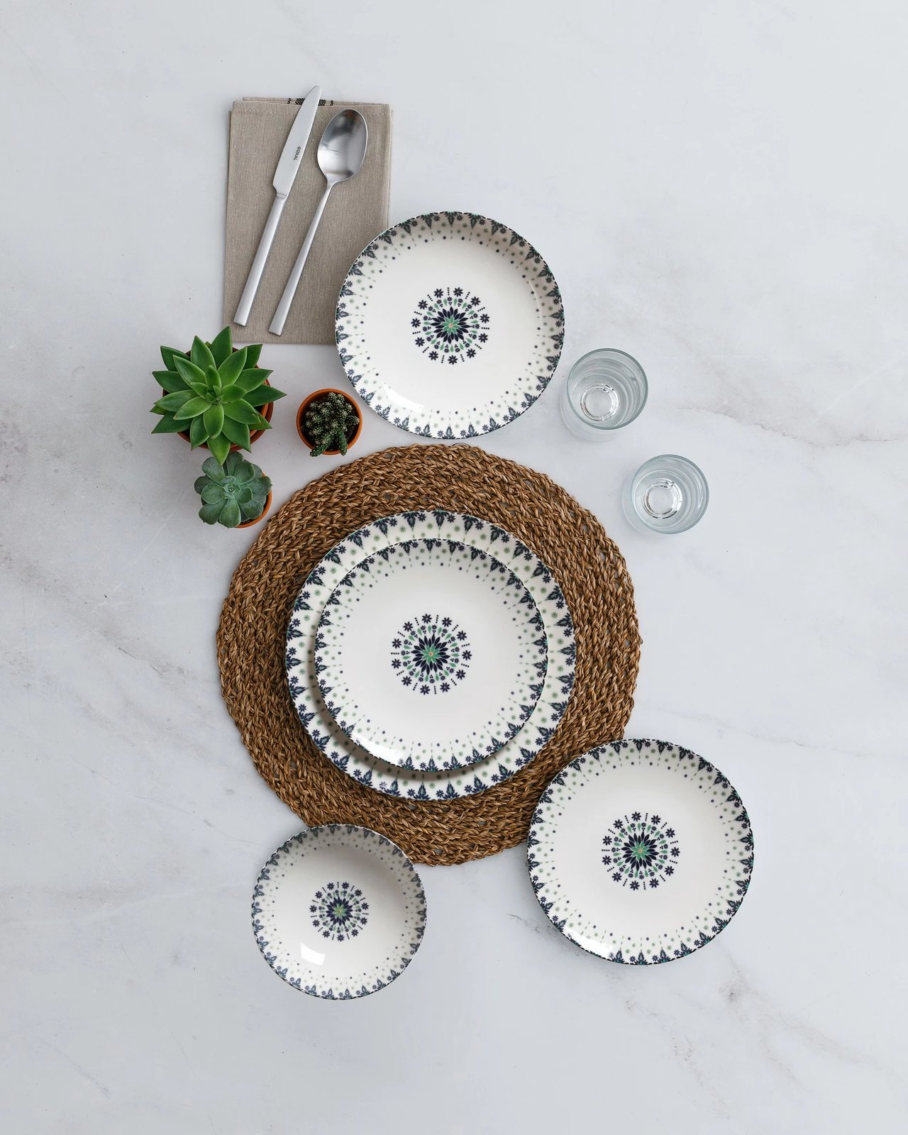 Set enësh për drekë (24 copë), Hermia, GBSATN24KY4E40552