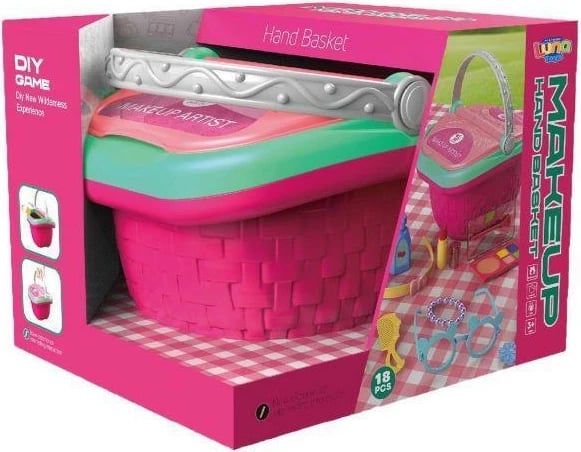 Set lodrash Luna Picnic Case "Beauty Set" për fëmijë, 27 pjesë, Rozë