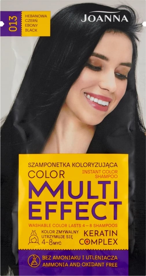 Shampon ngjyrues për femra Joanna Multi Effect Color 013 Ebony Black 35g