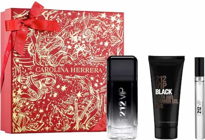Eau de Parfum për meshkuj Carolina Herrera 212 Vip Black set 3 copë 100ml
