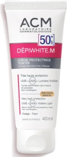 Krem mbrojtës i nuancuar për fytyrë ACM Dépiwhite.M SPF50+, 40ml Krem mbrojtës i nuancuar për fytyrë ACM Dépiwhite.M SPF50+, 40ml