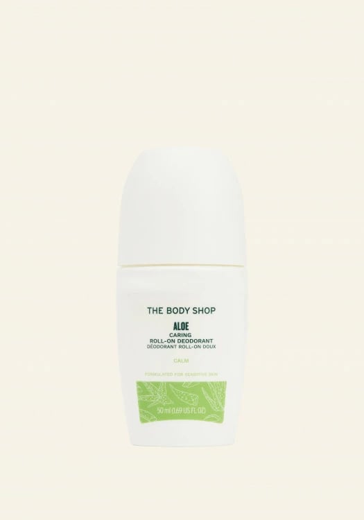 Deodorant The Body Shop Aloe Caring Roll-on, 50 ml