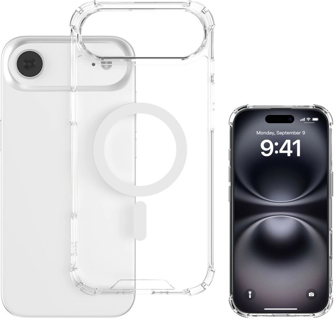 Mbështjellës 4smarts Hybrid Case Ibiza për iPhone Air, transparent