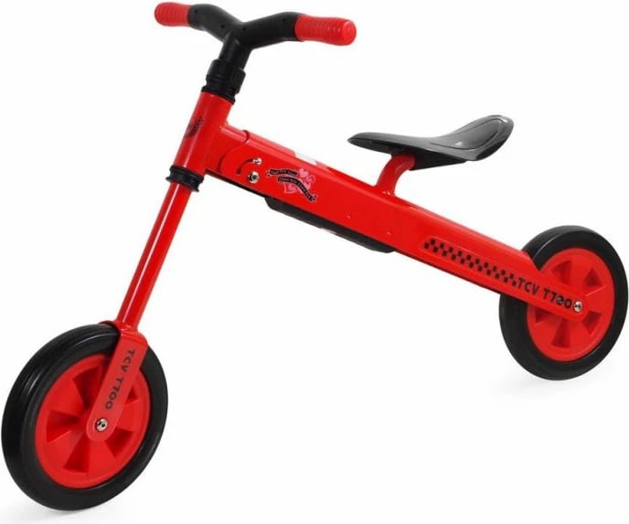 Biçikletë ekuilibri për fëmijë TCV, e kuqe
