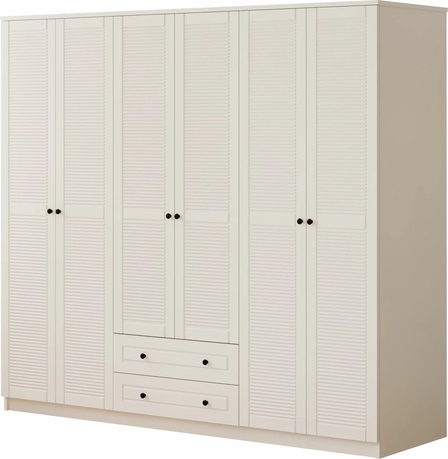 Dollap rrobash Skye Decor, ngjyrë e bardhë mat, RB-064-01