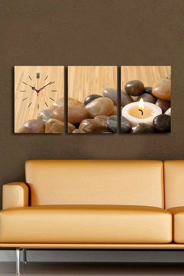 Orë muri dekorative në kanavacë, set prej 3 pjesësh, Wallity, 3P3040CS-63