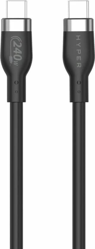 Kabllo USB-C Targus 2M, 240W, silikon, e zezë