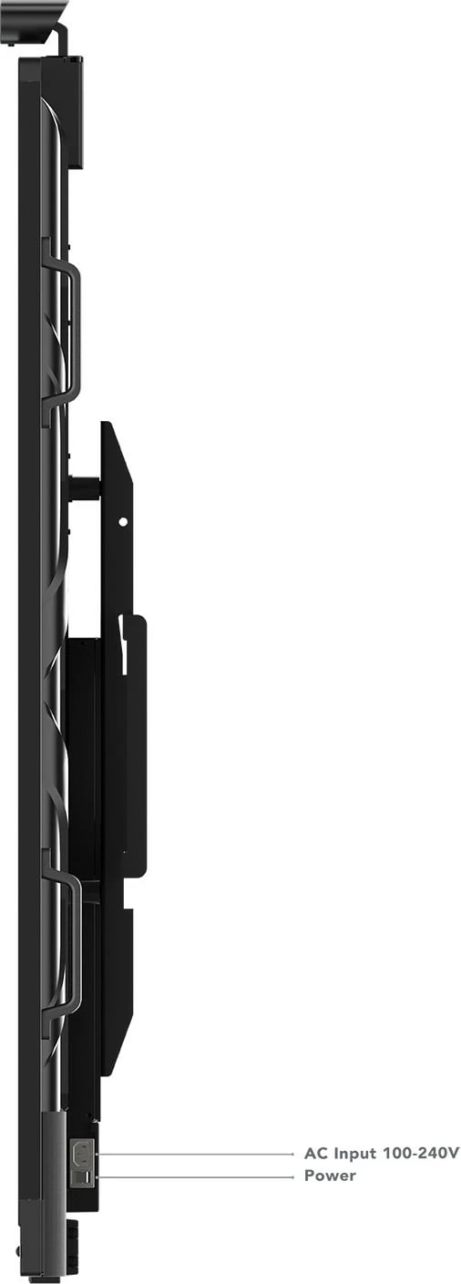 Ekran i madh Lenovo ThinkVision ILFD T86, 86 inç, UHD, HDMI/VGA/USB-C/Ethernet, zi