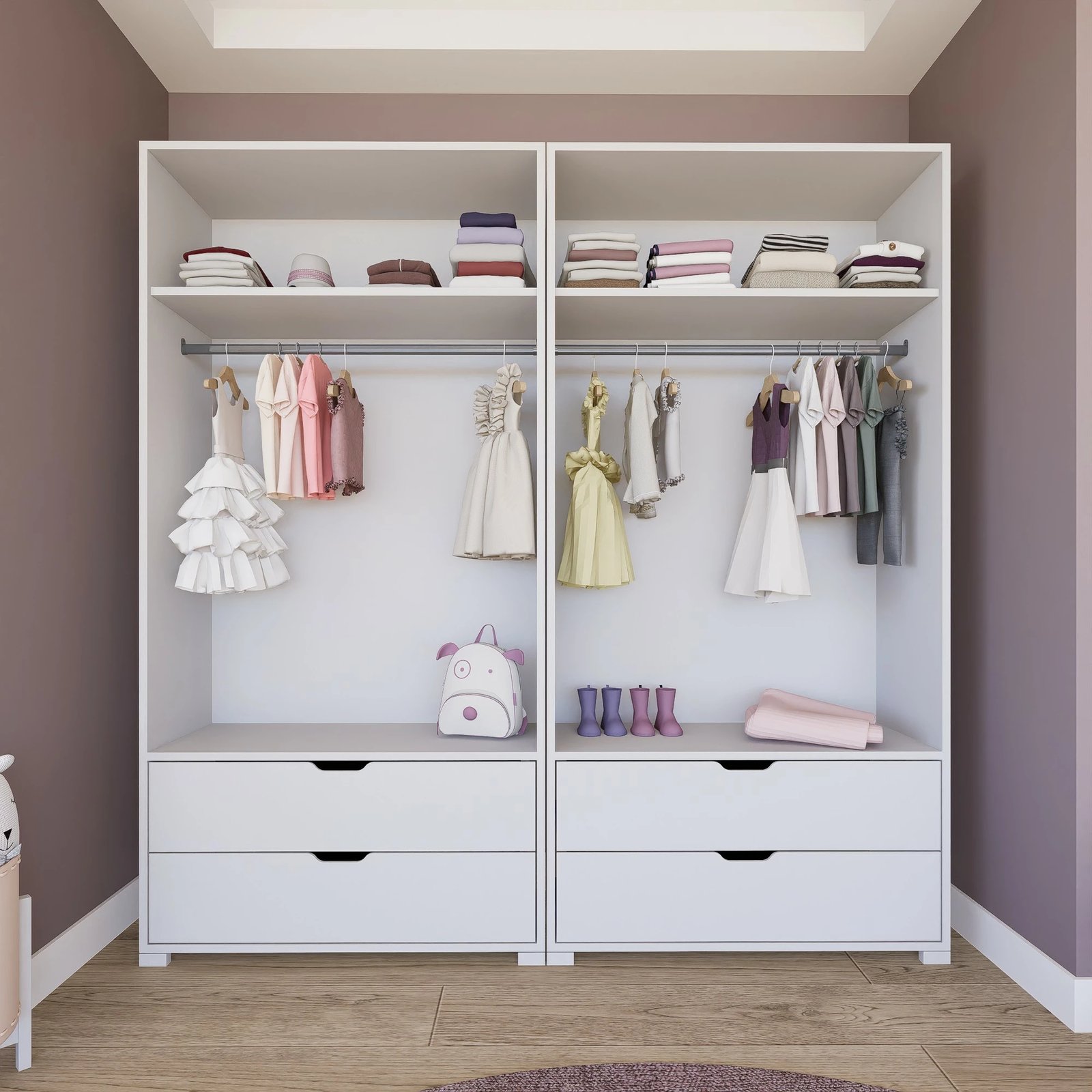 Dollap Skye Decor, ngjyrë e bardhë mat, Duru 1600-022