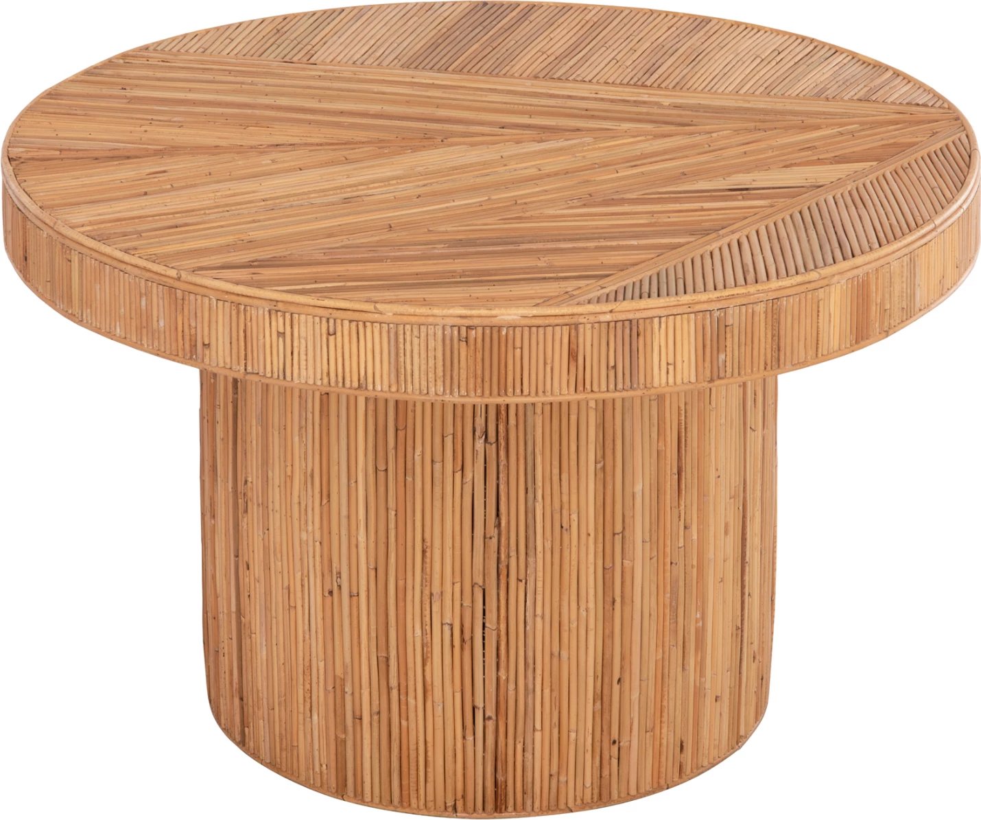 Tavolinë ngrënieje rrethore Gatsby, rattan natyral, Φ120x76H cm