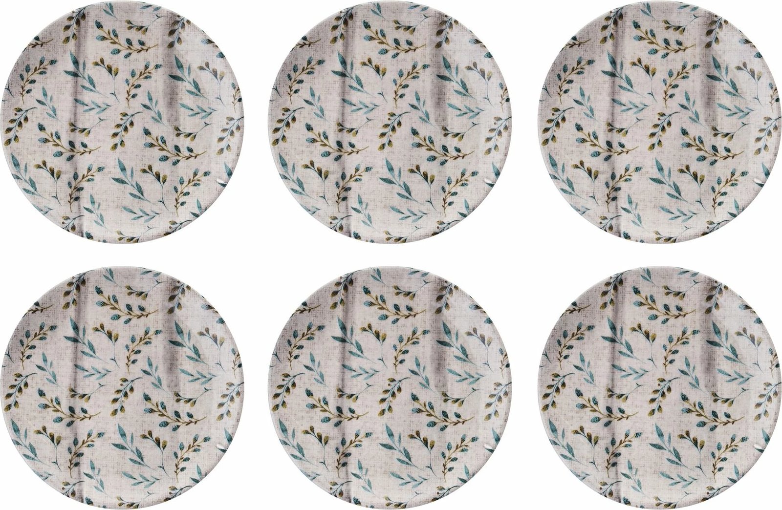 Set pjatash shërbimi (6 copë), Hermia Concept, Serv Leaf, ngjyrë turquoise