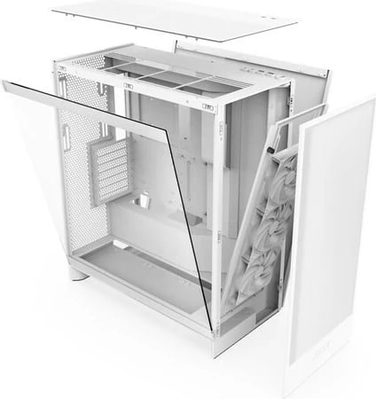 Kasë NZXT H7 Flow, Midi Tower, xham i temperuar, e bardhë Kasë NZXT H7 Flow, Midi Tower, xham i temperuar, e bardhë