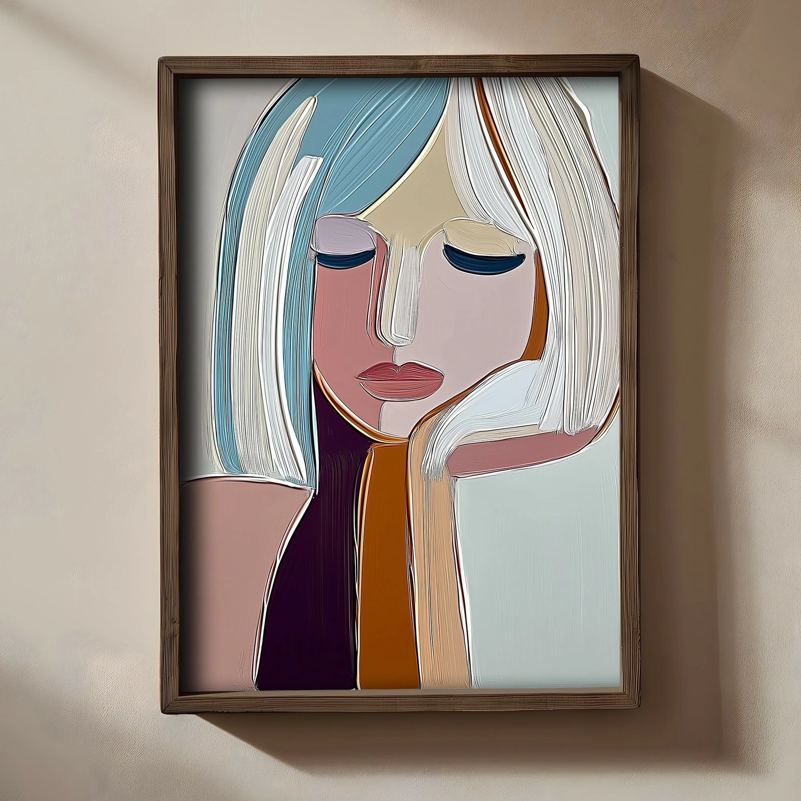 Pikturë dekorative me kornizë MDF, Wallity, TUN053-XL, shumëngjyrëshe, 50x70x3.5cm