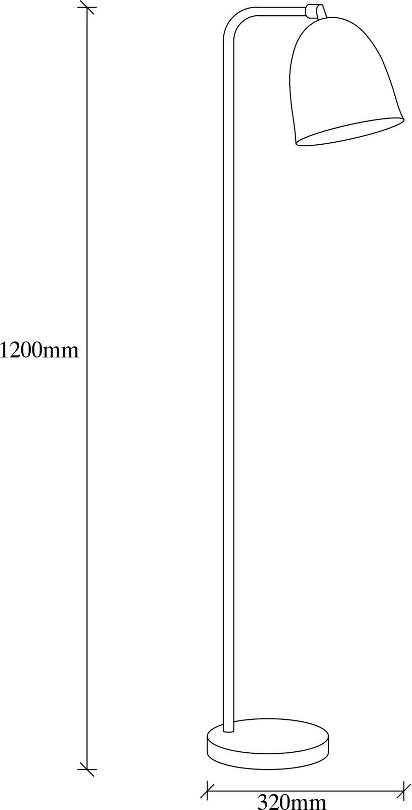 Llambë dyshemeje Opviq, Tattoo - 4090, ngjyrë e zezë