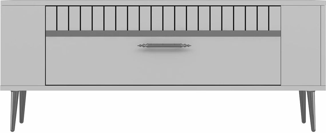 Komodë TV Skye Decor, Retrolp1, e bardhë, argjend