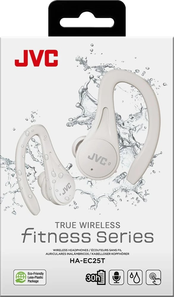 Kufje JVC HA-EC25TWU True Wireless, me ear-hook, të bardha