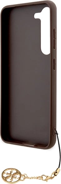 Mbështjellës Guess GUHCS23SGF4GBR 4G Charms për Samsung Galaxy S23, kafe