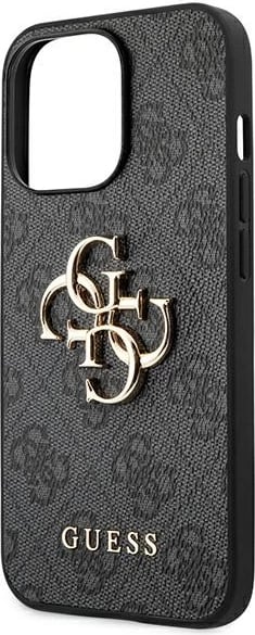 Mbështjellës Guess GUHCP13X4GMGGR për iPhone 13 Pro Max 6.7", hardcase, gri