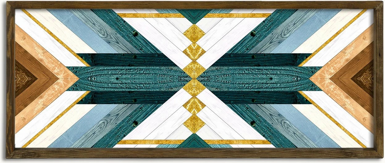 Pikturë dekorative me kornizë MDF, Wallity, TAH073, shumëngjyrëshe, 40x120cm