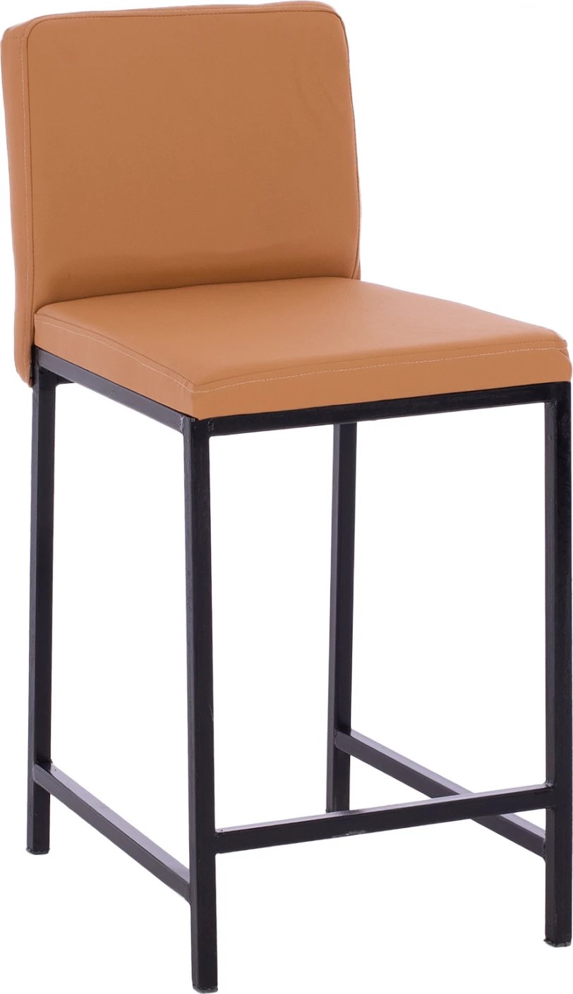 Karrige për bar metalike me lëkurë ngjyrë kafe FH5801 40x46x86Y cm