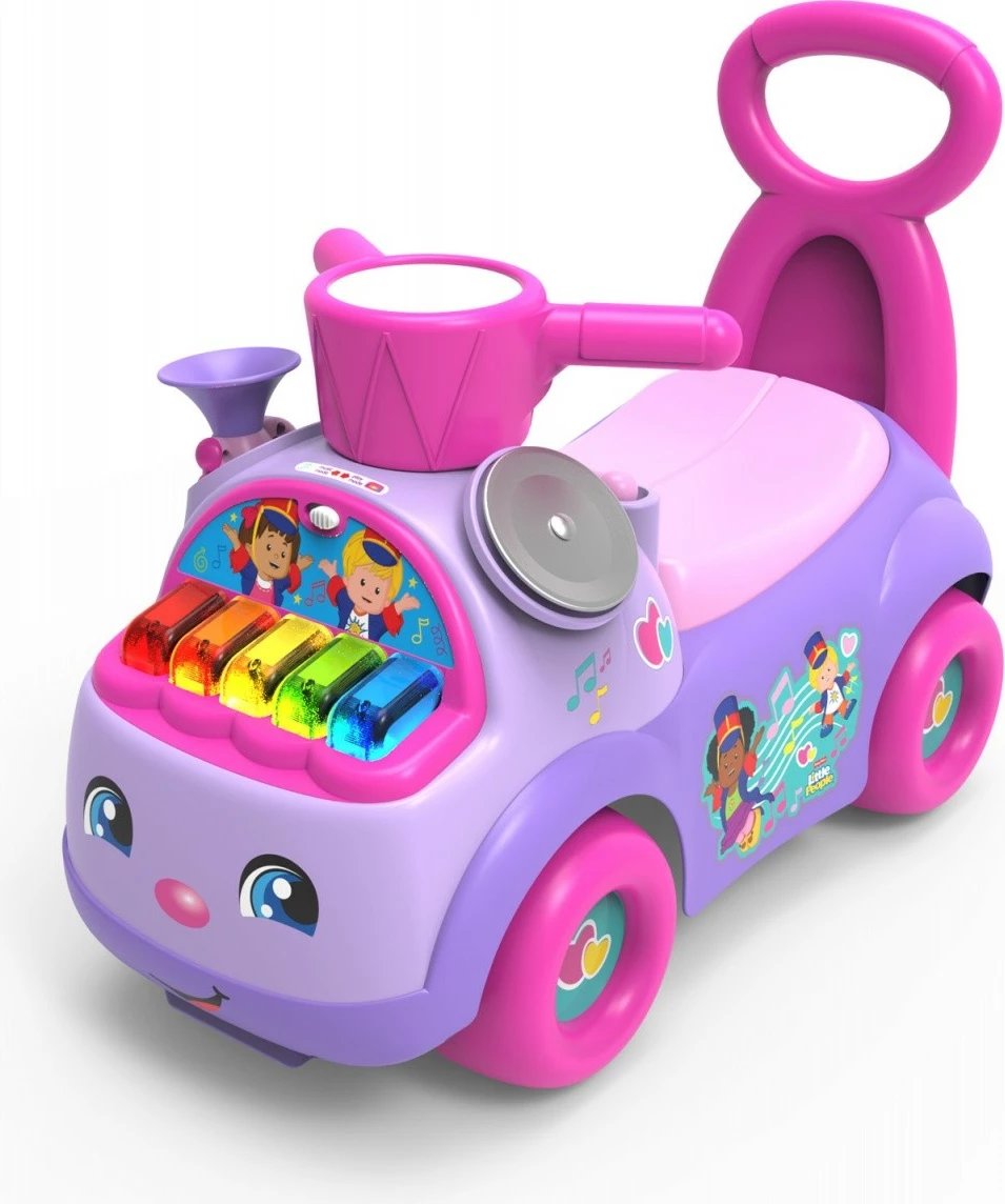 Lodër ride-on Pulio Fisher Price Musical Parade, 53x26x33 cm, muzikore, vjollcë/rozë