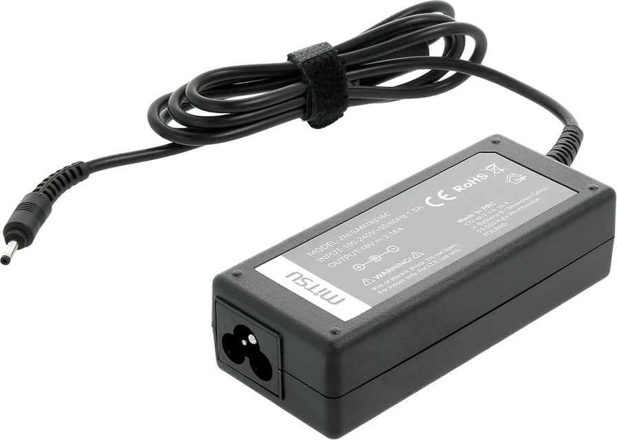 Karikues laptopi Mitsu ZM/SAM19316C, 19V 3.16A, 60W, për Samsung, i zi