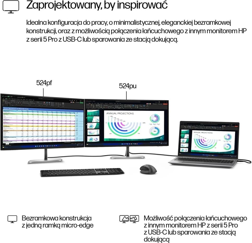 Monitor HP Series 5 Pro 23.8 inç, FHD, 524pf
